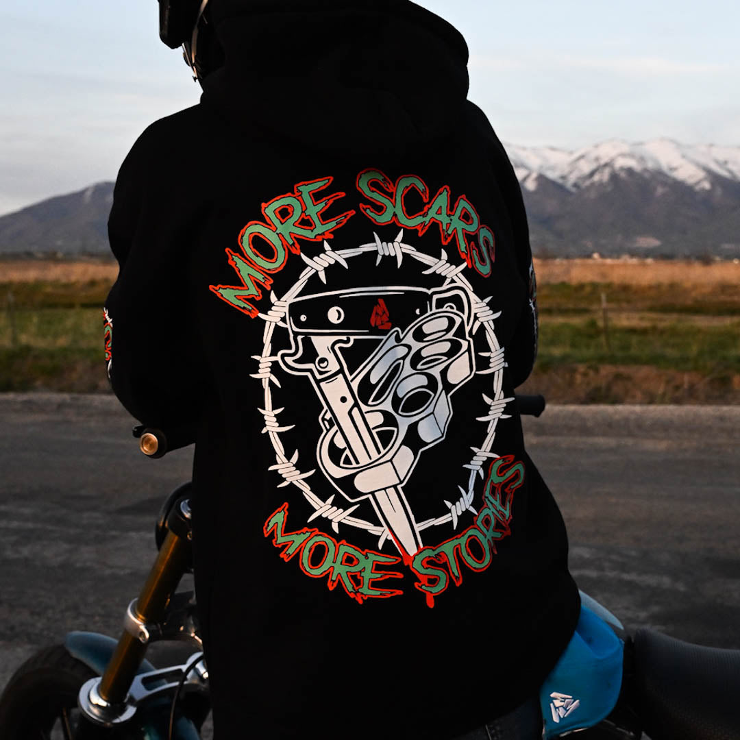 More Scars More Stories Zip Up Hoodie